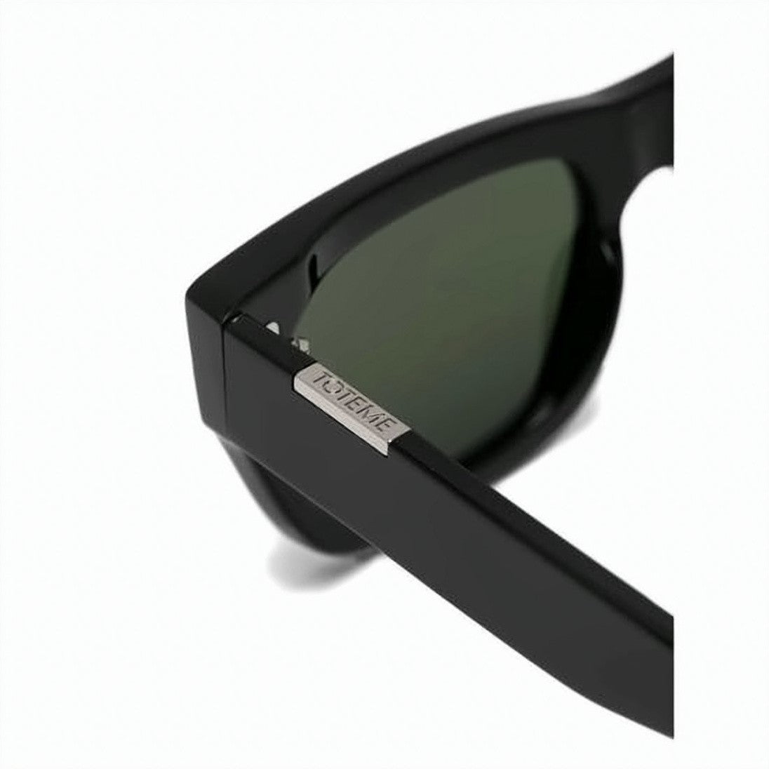 Totême Bold Rectangular Acetate Sunglasses With Green Tinted Lenses