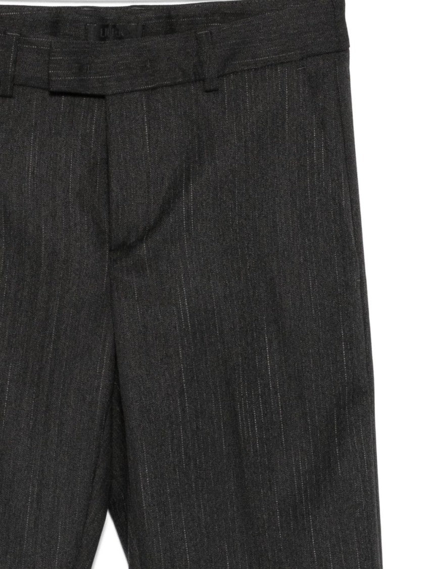 Liu Jo Tailored Gray Trousers With Subtle Pinstripe Design