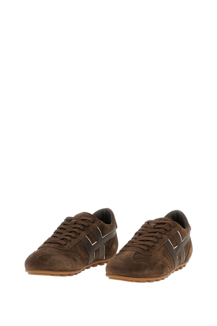 Hogan Brown Runner H693 Suede Leather Sneakers