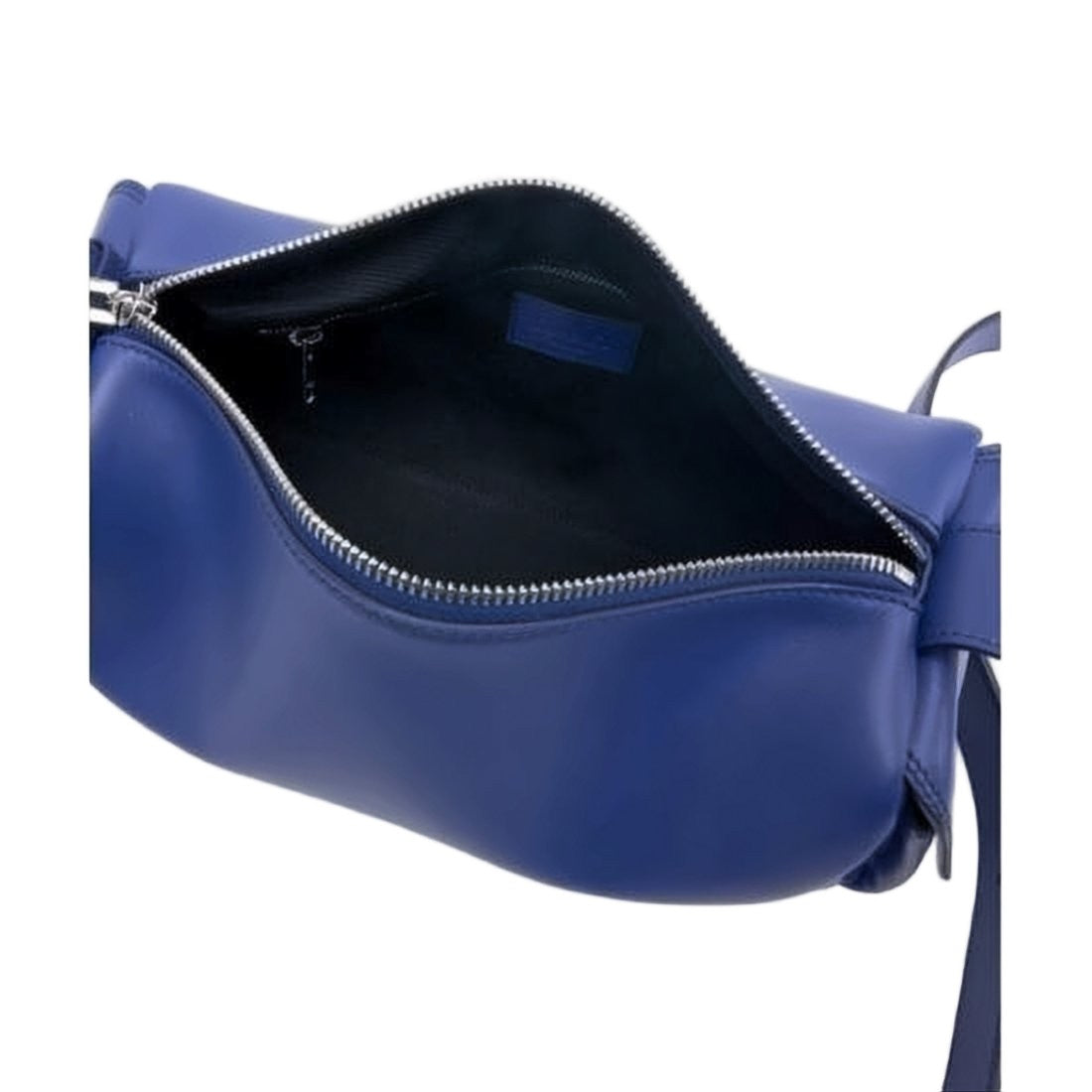 Sunnei Structured Blue Leather Shoulder Bag