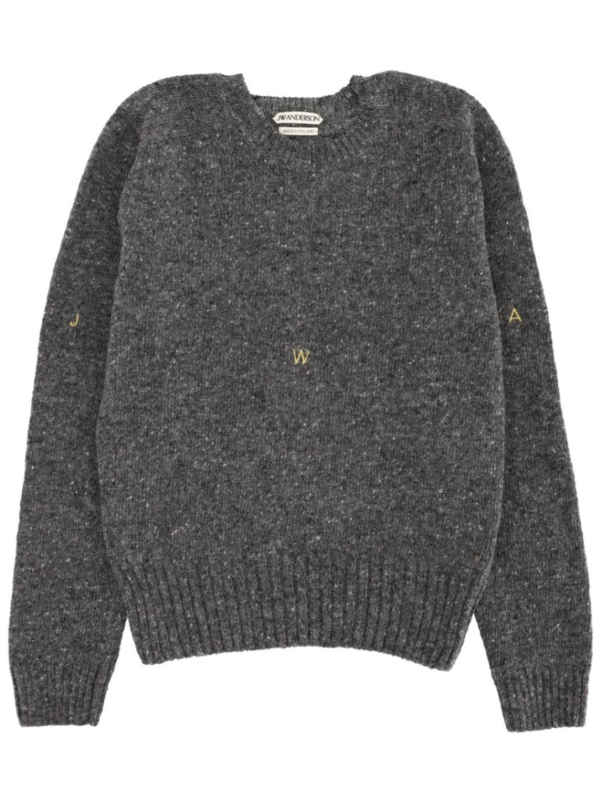 J. W. Anderson Textured Knit Sweater With Subtle Embroidery