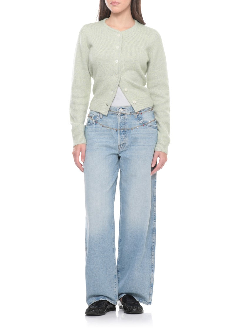 Guest In Residence Water Green Ava Cashmere-Silk Cardigan