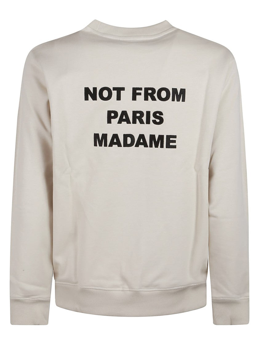 Drôle De Monsieur Minimalist Slogan Cotton Sweatshirt