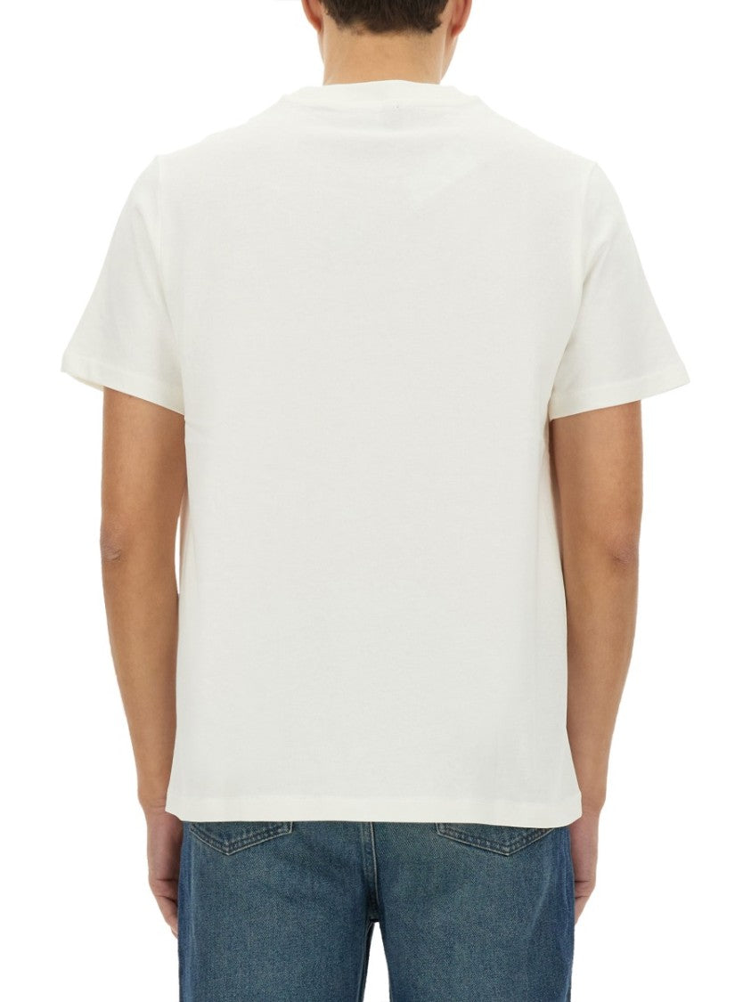 A.P.C. Minimalist White T-Shirt In 100% Organic Cotton