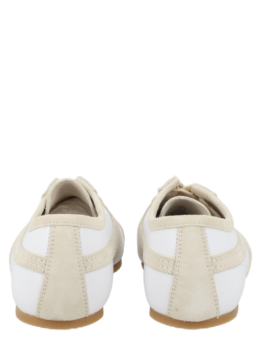 Dries Van Noten Smooth Leather Suede Accents Sneakers
