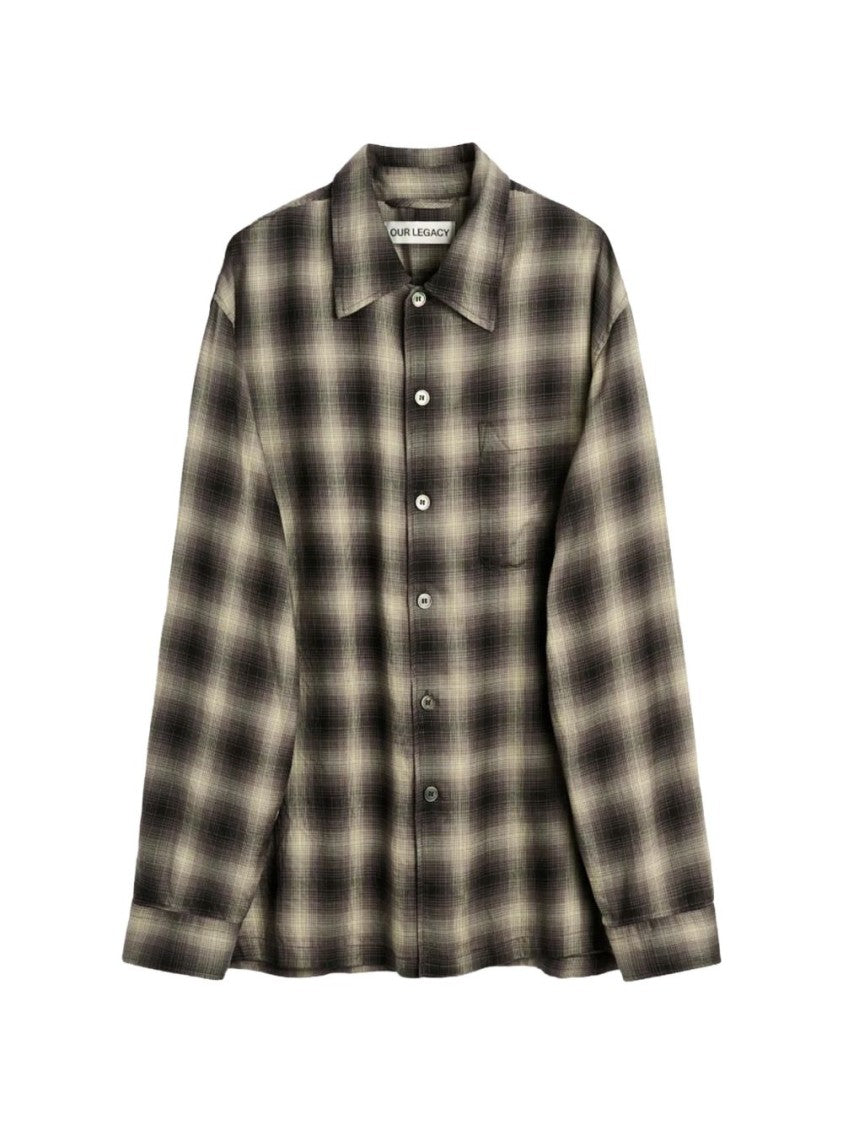 Our Legacy Checked Long-Sleeve Button-Front Shirt