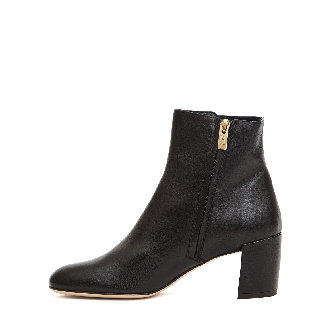Agl Chocolate Nappa Leather Ankle Boot With 5 Cm Block Heel