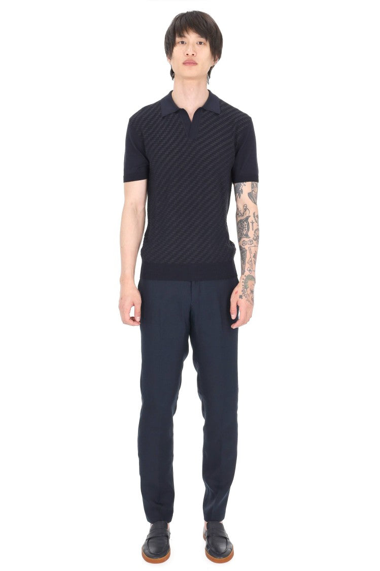 Orlebar Brown Horton Jacquard Silk-Cotton Polo Shirt