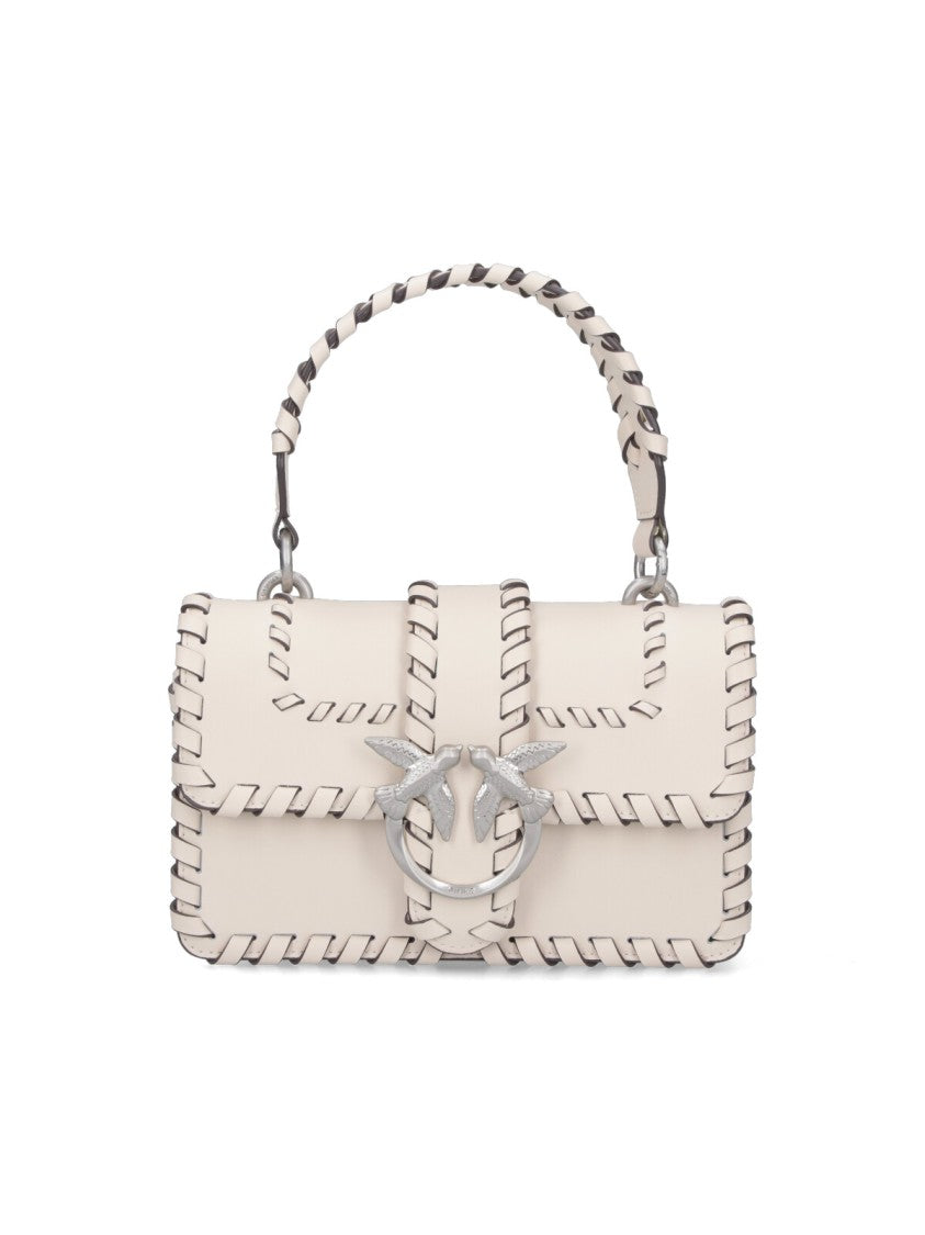 Pinko Structured White Handbag With Minimalist Design