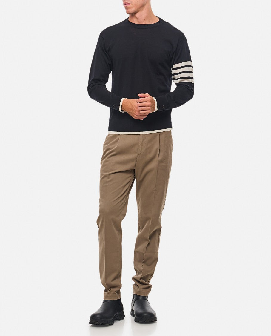 Pt01 Pleated Cotton Trousers