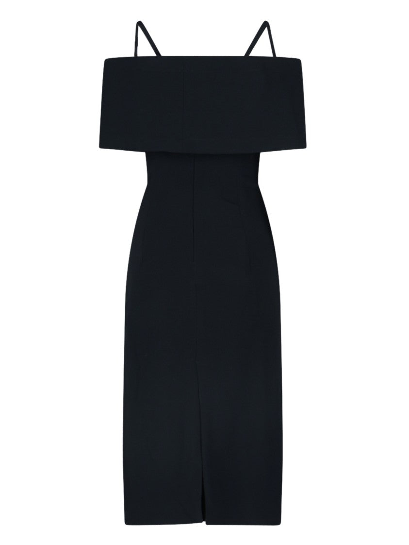 Victoria Beckham "Midi Bandeau" Dress – Black