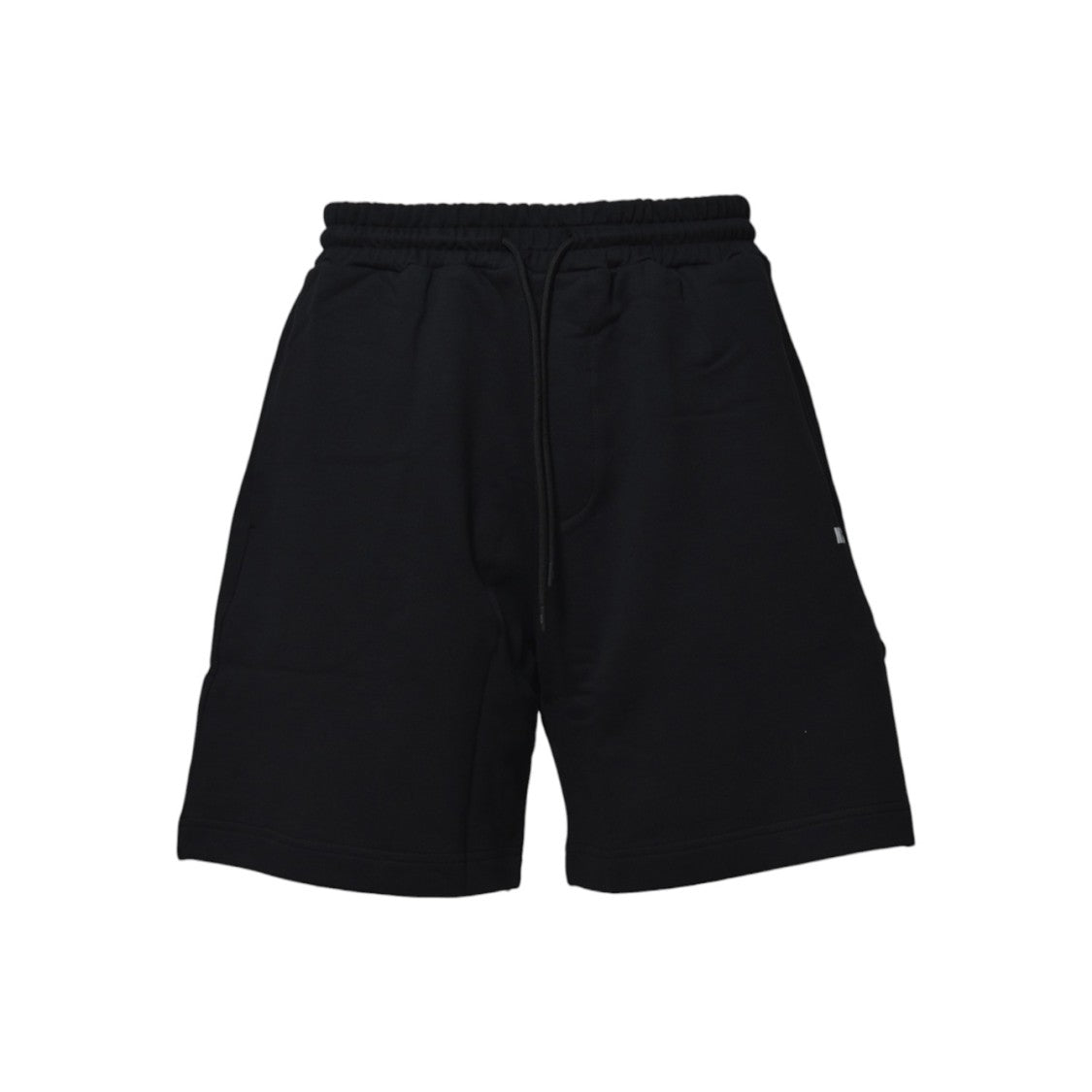 Msgm Black Cotton Sports Shorts With Logo