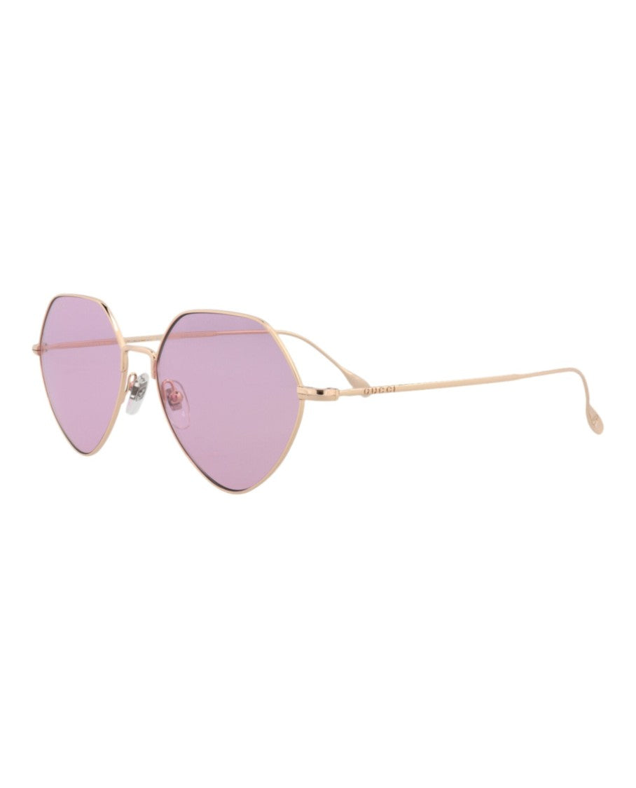 Gucci Square-Frame Metal Sunglasses