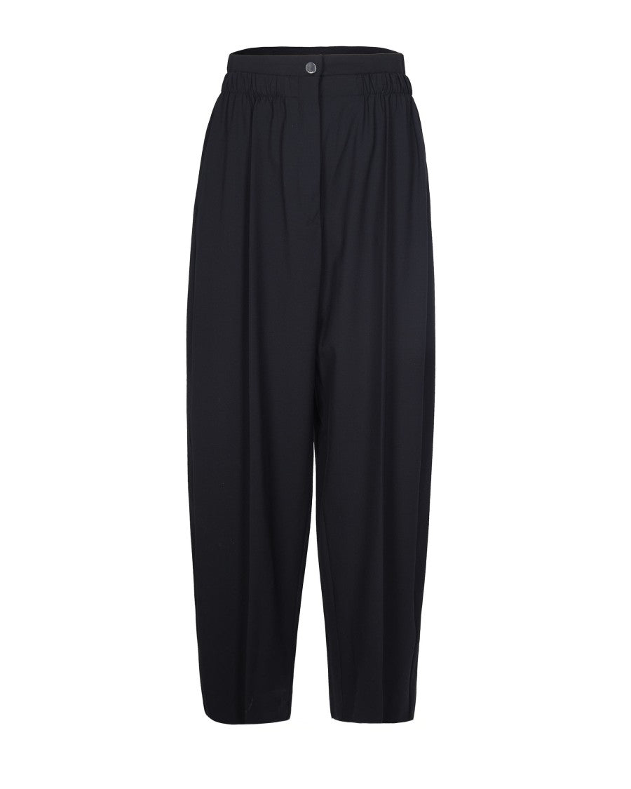 Sportmax Wide-Leg Pants In Stretch Wool Gabardine With Tailored Details