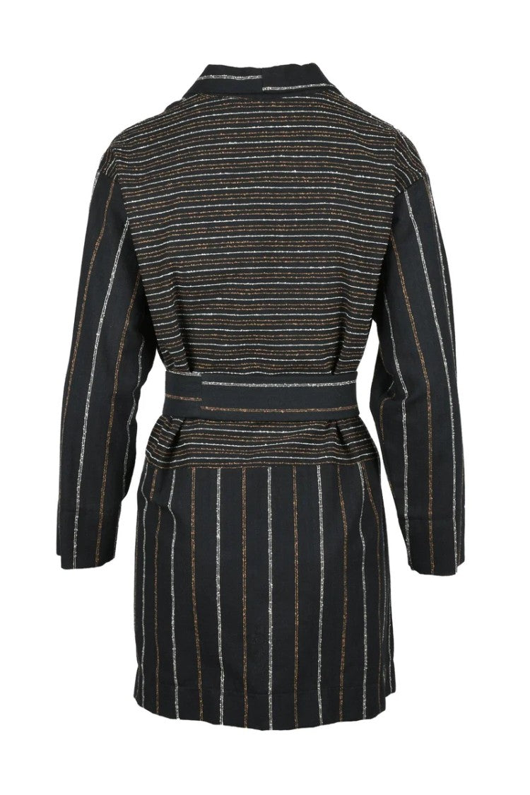 Collection Privee? Kimono Jacket Cotton - Black/Brown