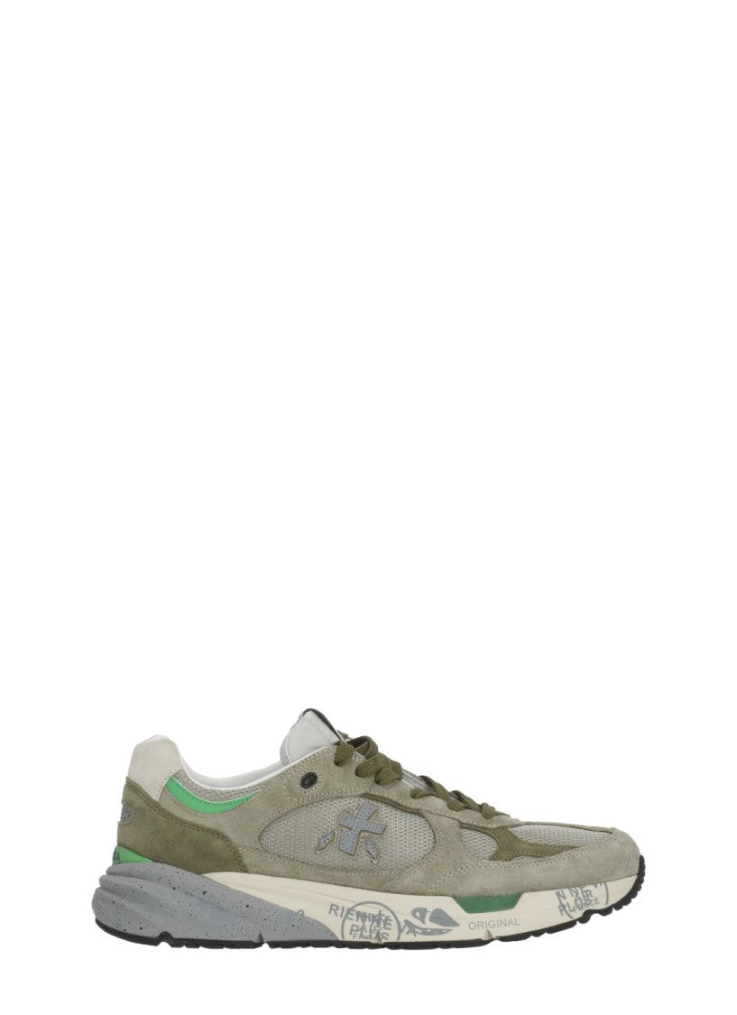 Premiata Green Mase25 Suede Inserts Sneakers