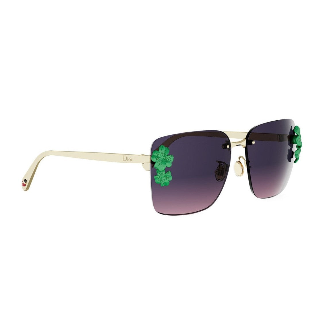 Dior Gold Diorclover Metal Sunglasses
