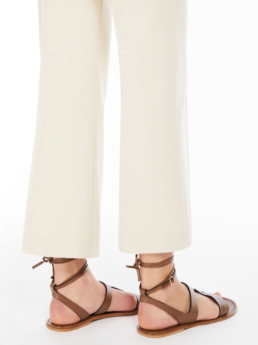 Max Mara Flared Leg Stretch Cotton Gabardine Pants