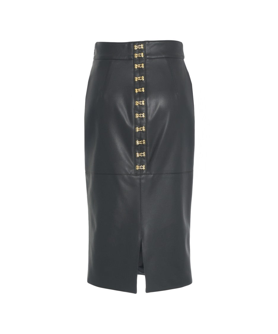 Elisabetta Franchi Faux Leather Pencil Skirt