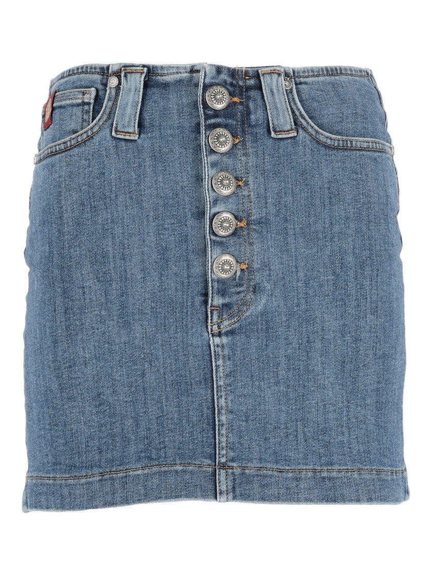 Dondup Blue Classic Denim Mini Skirt