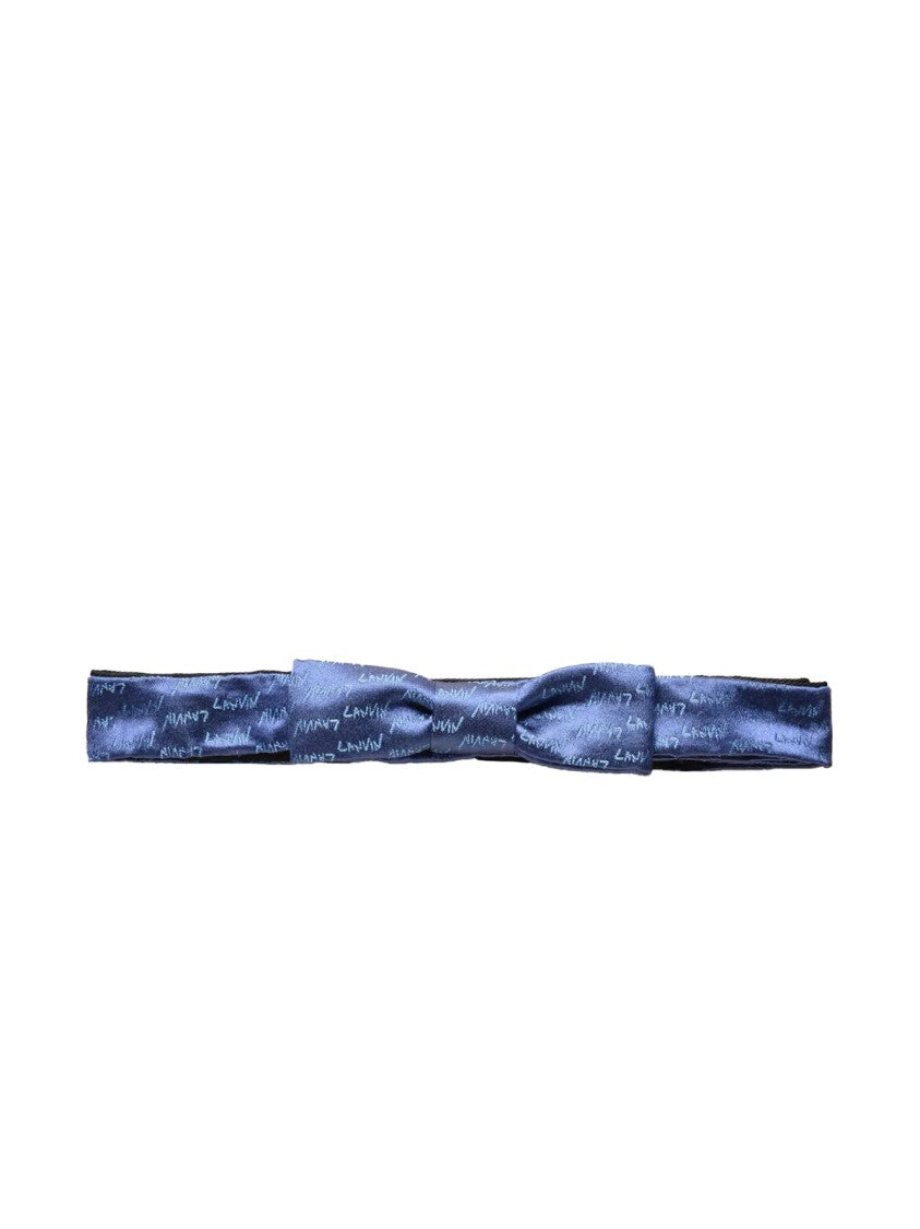 Lanvin Silk Bow Tie With Subtle Pattern And Refined Sheen