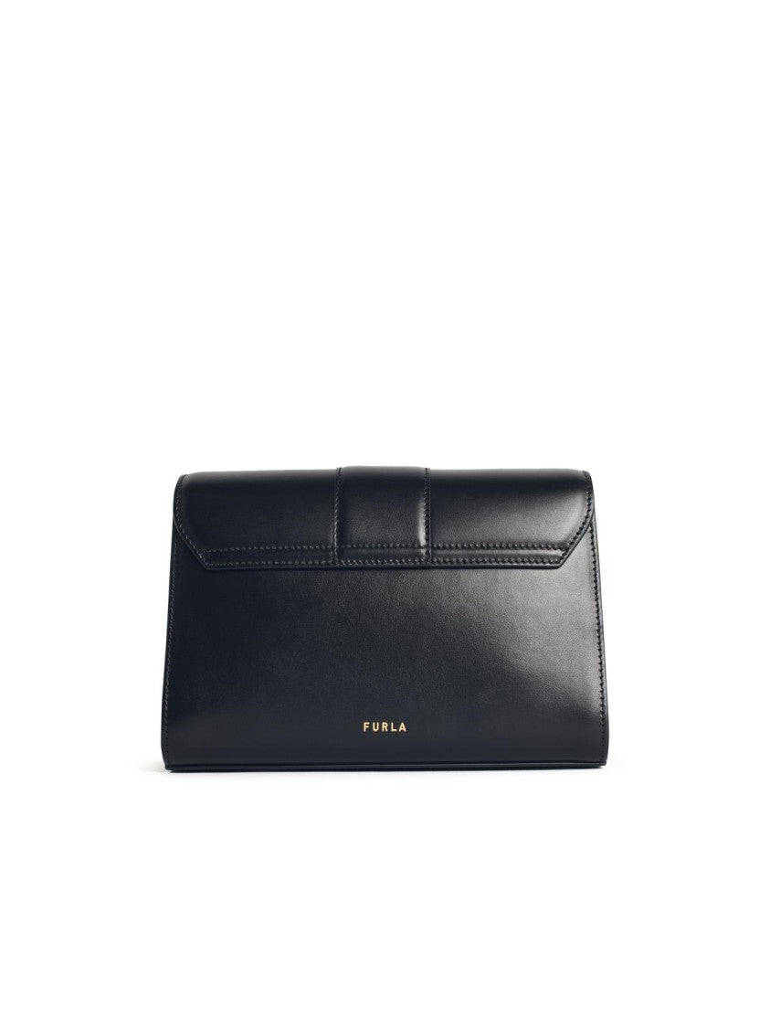 Furla 'Urban S' Black Leather Crossbody Bag