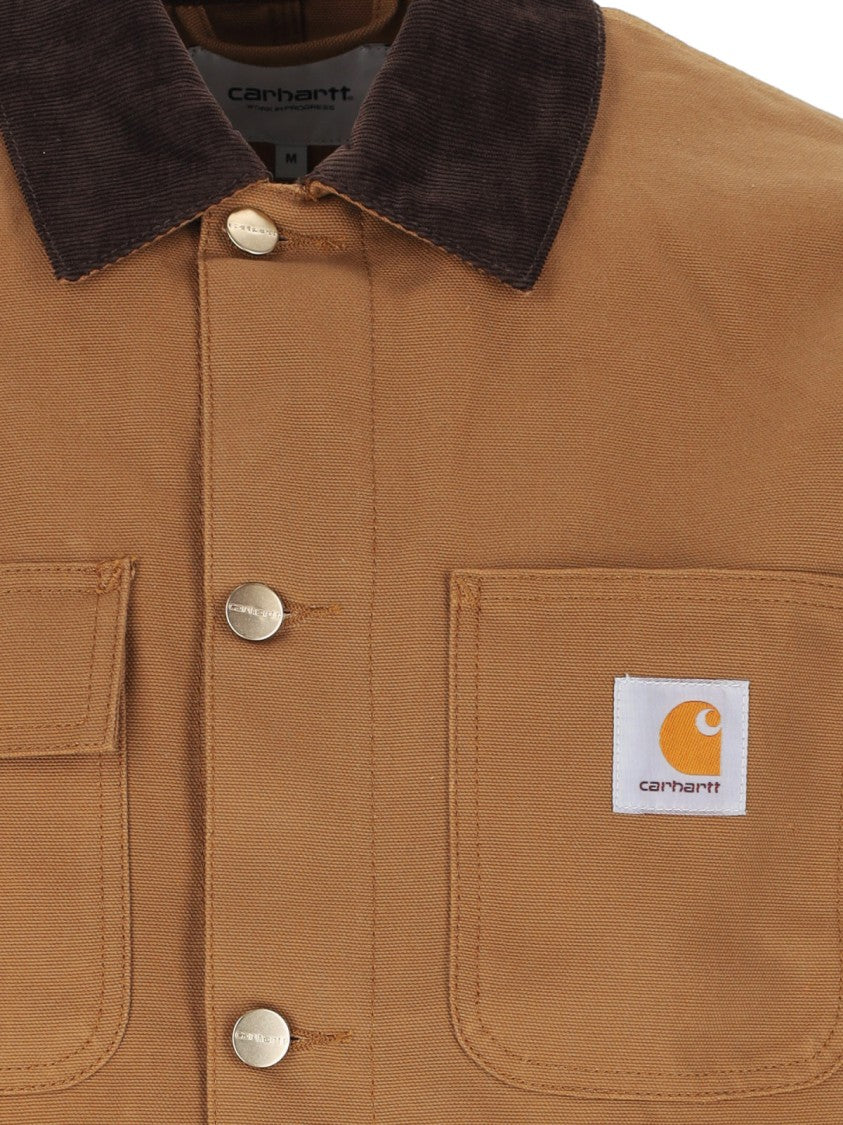 Carhartt Wip Brown Michigan Cotton Shirt Jacket