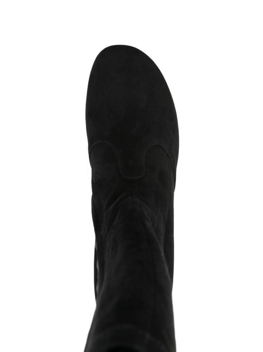 Givenchy Black High Heel Gold Tone Boots