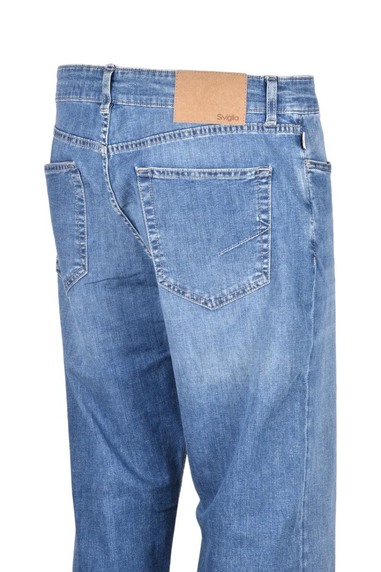 Siviglia Light Blue Cotton Lyocell Elastane Jeans