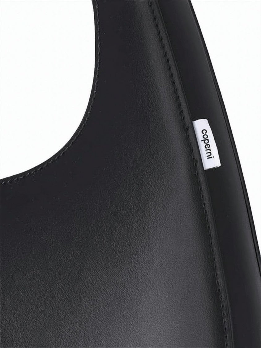 Coperni Black Leather Tote Bag
