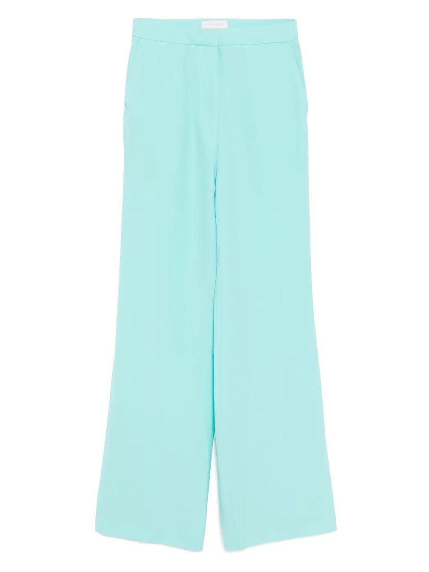 Saiid Kobeisy Jet Black Tailored Pants With Wide-Leg Silhouette