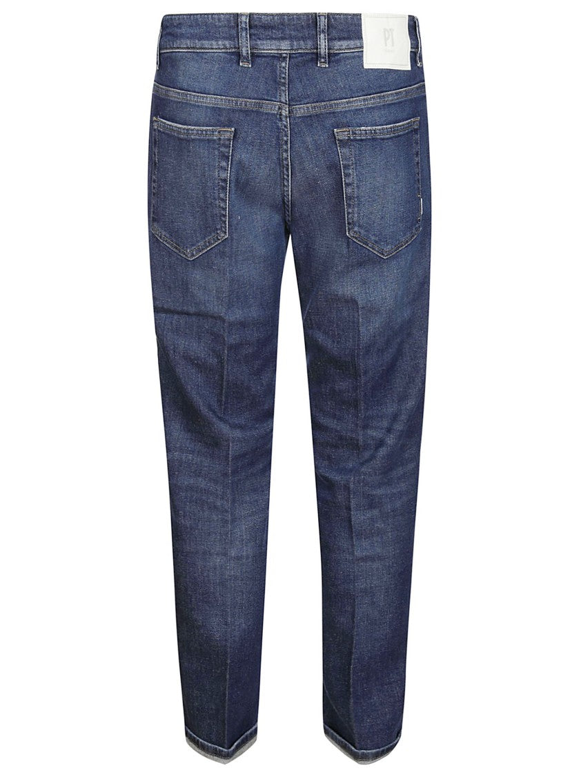 Pt Torino Slim-Fit Jeans With Subtle Fade And Whiskering