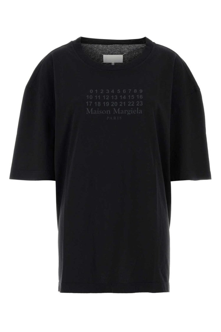 Maison Margiela Classic Black T-Shirt With Round Neckline And Short Sleeves