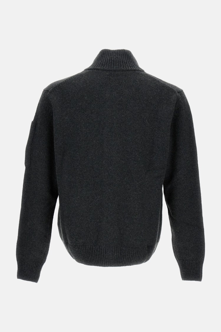 C.P. Company High Collar Wool Cardigan