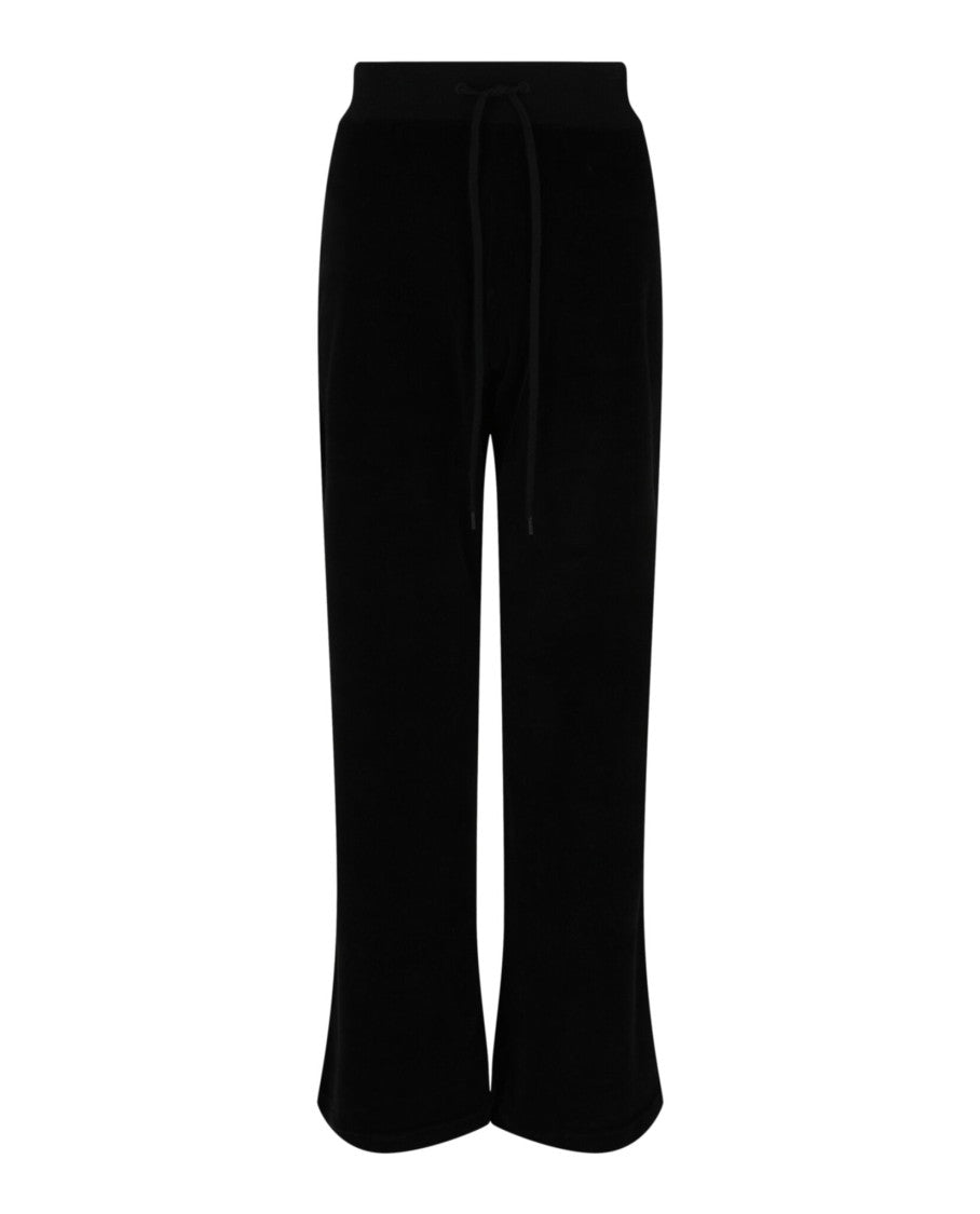 Balenciaga Velvet Flared Lounge Pants With Drawstring Waistband