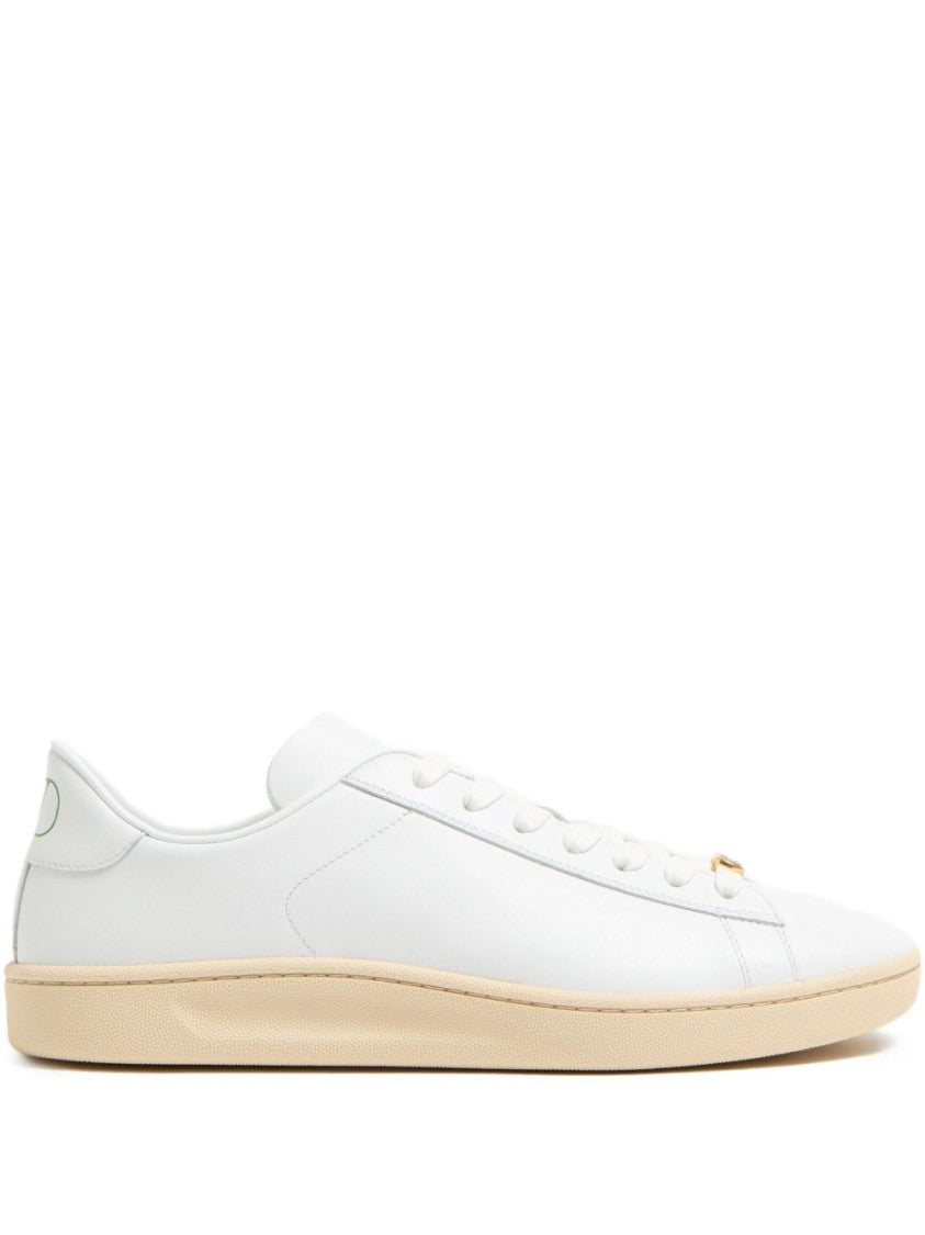 Valentino Garavani White Leather Flat Shoes