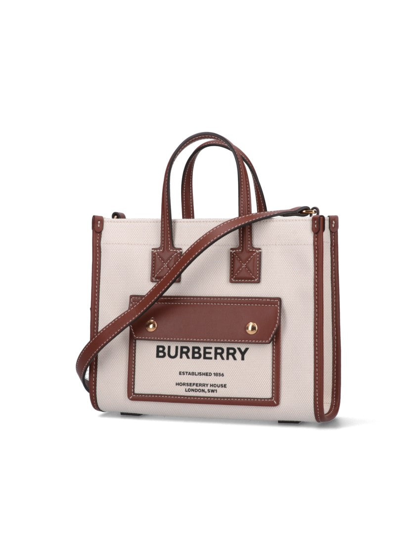 Burberry Mini Tote Bag "Freya" – Beige