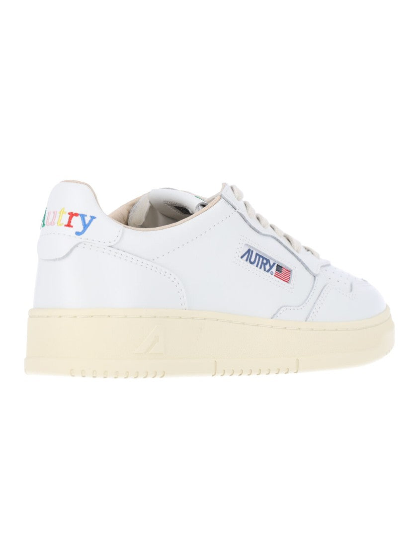 Autry Low-Top Sneakers With Rounded Toe And Multicolor Logo