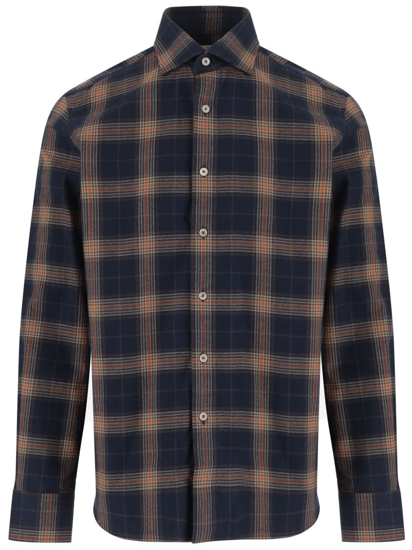 Gherardi Cotton Shirt With Check Pattern