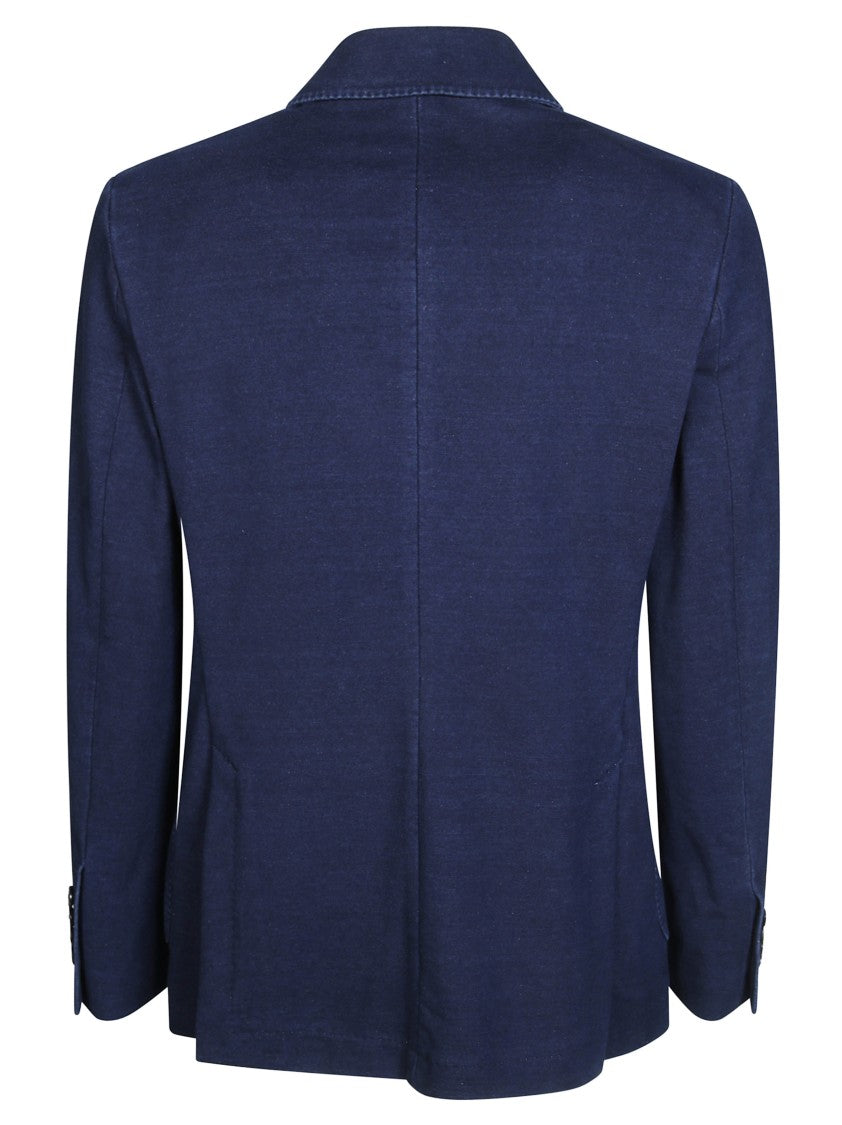 Circolo Cotton-Blend Double-Breasted Denim Jacket
