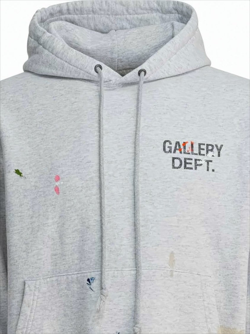 Gallery Dept. Light Grey Hoodie With Paint Splatter