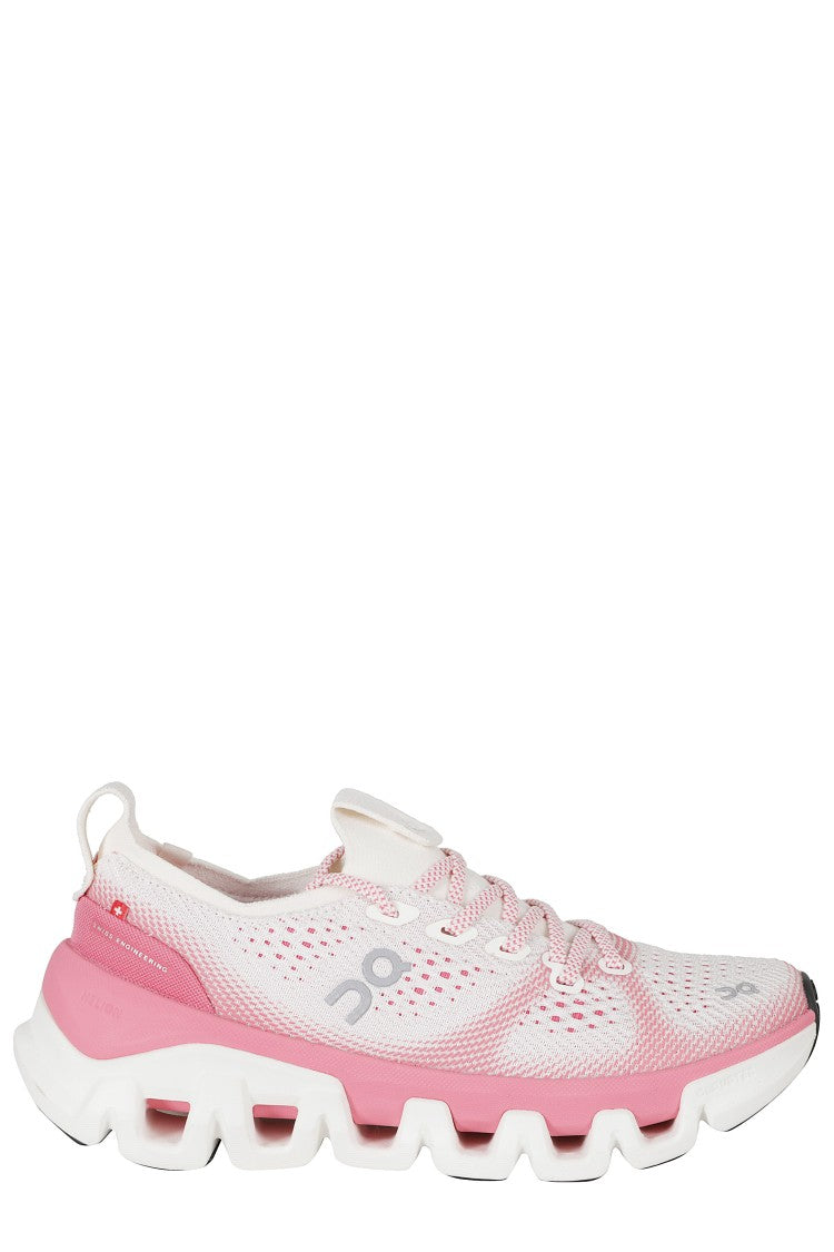 On Running Pink Cloud X Tempo Mesh Rubber Sole Nylon Sneakers