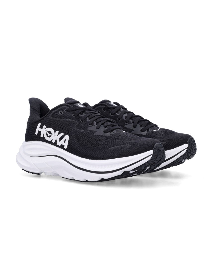 Hoka Clifton 10 Breathable Mesh Black Running Sneakers