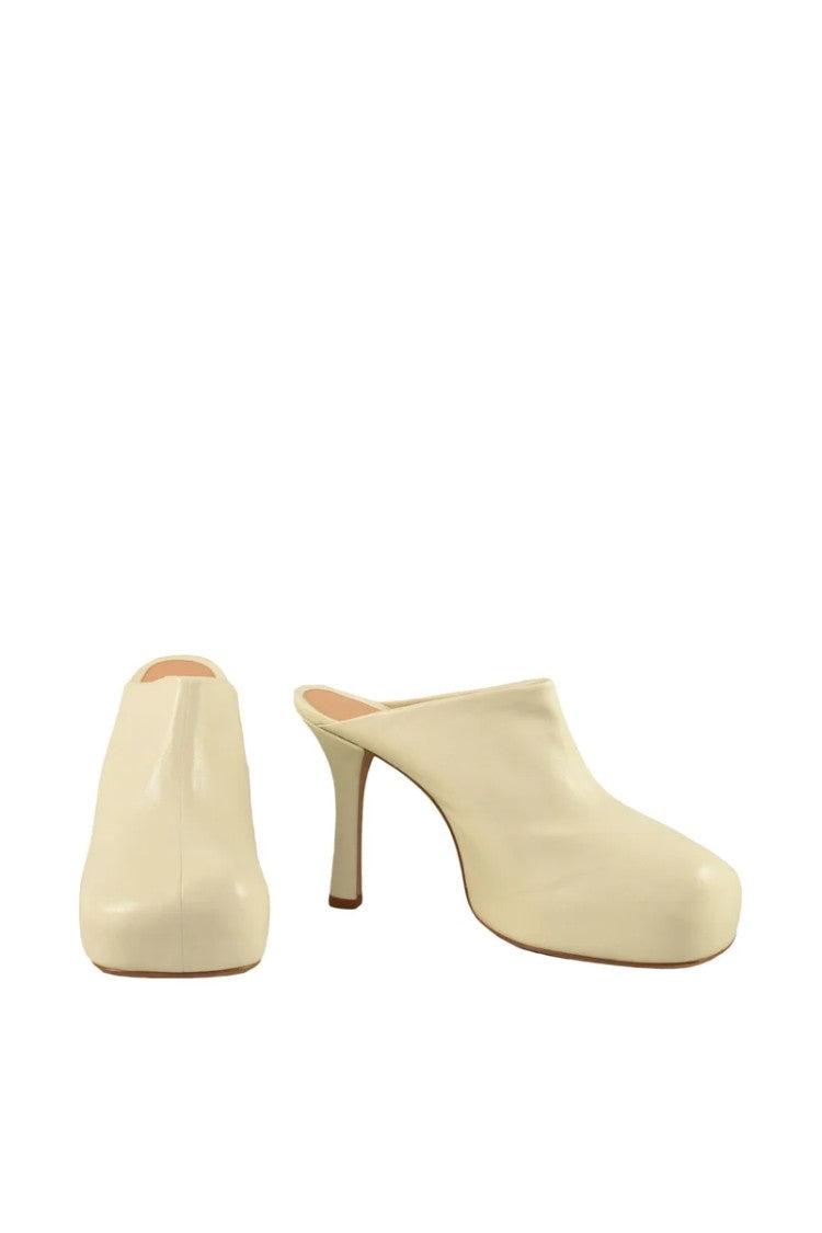 Bottega Veneta High Heel Mule - Cream