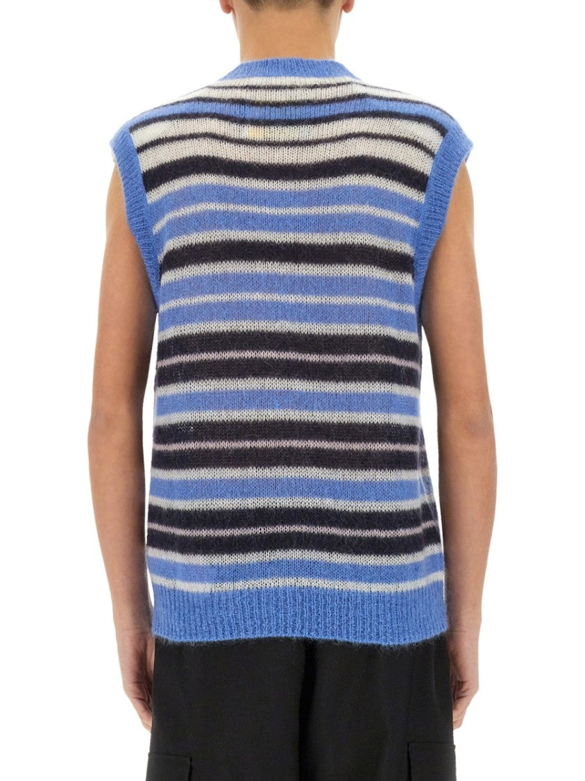 Marni Striped Mohair Blend Vest