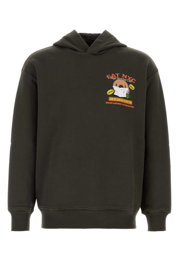 Emporio Armani Charcoal Cotton Sweatshirt