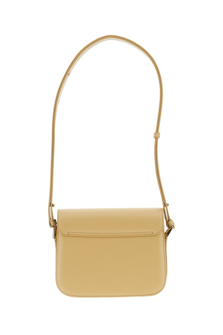 A.P.C. Rectangular Beige Shoulder Bag With Adjustable Strap
