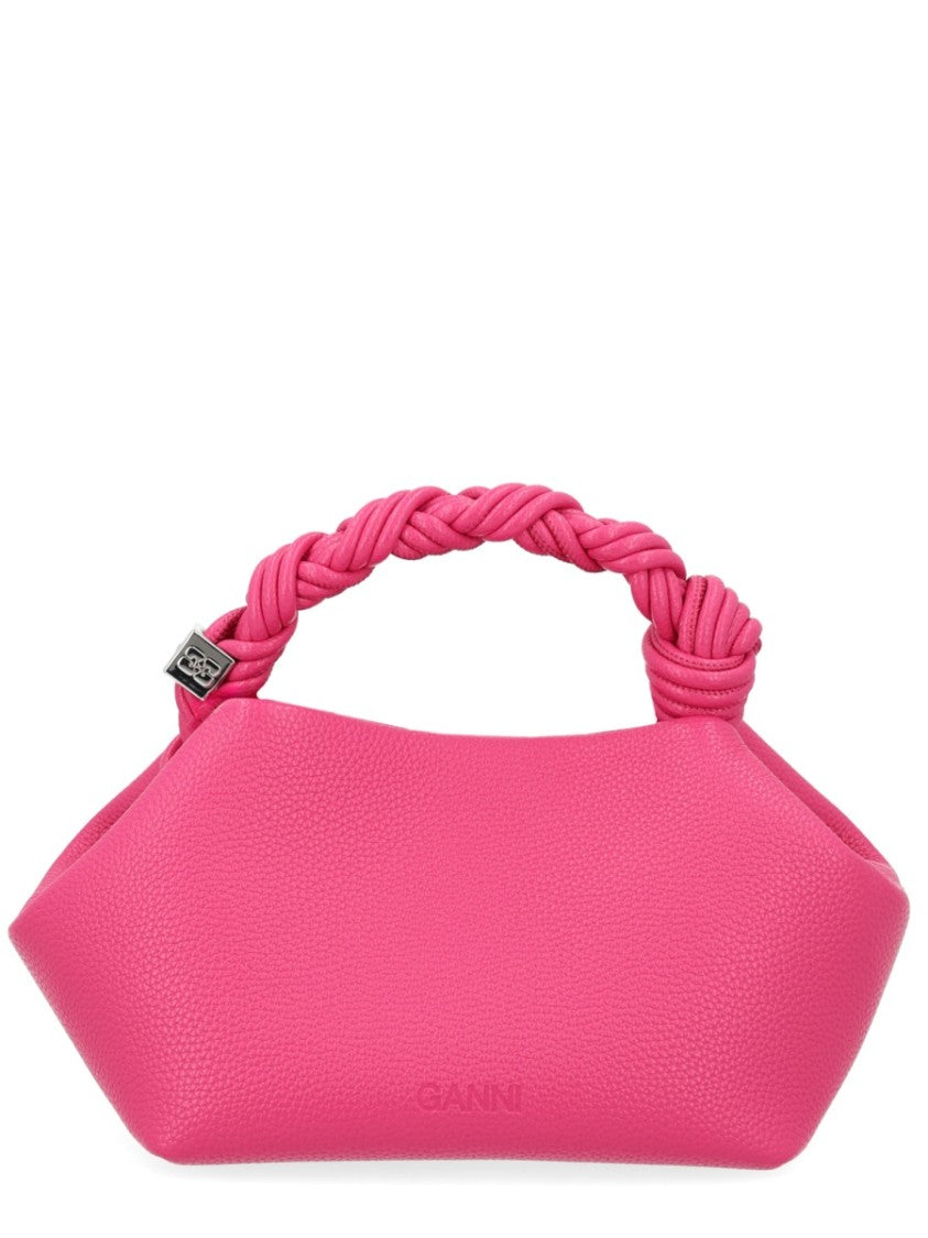 Ganni Geometric Twisted Handle Handbag