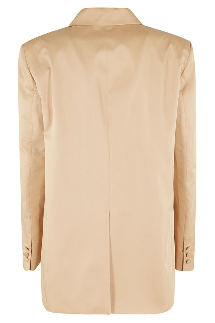 The Andamane Blush Satin Cotton Blazer