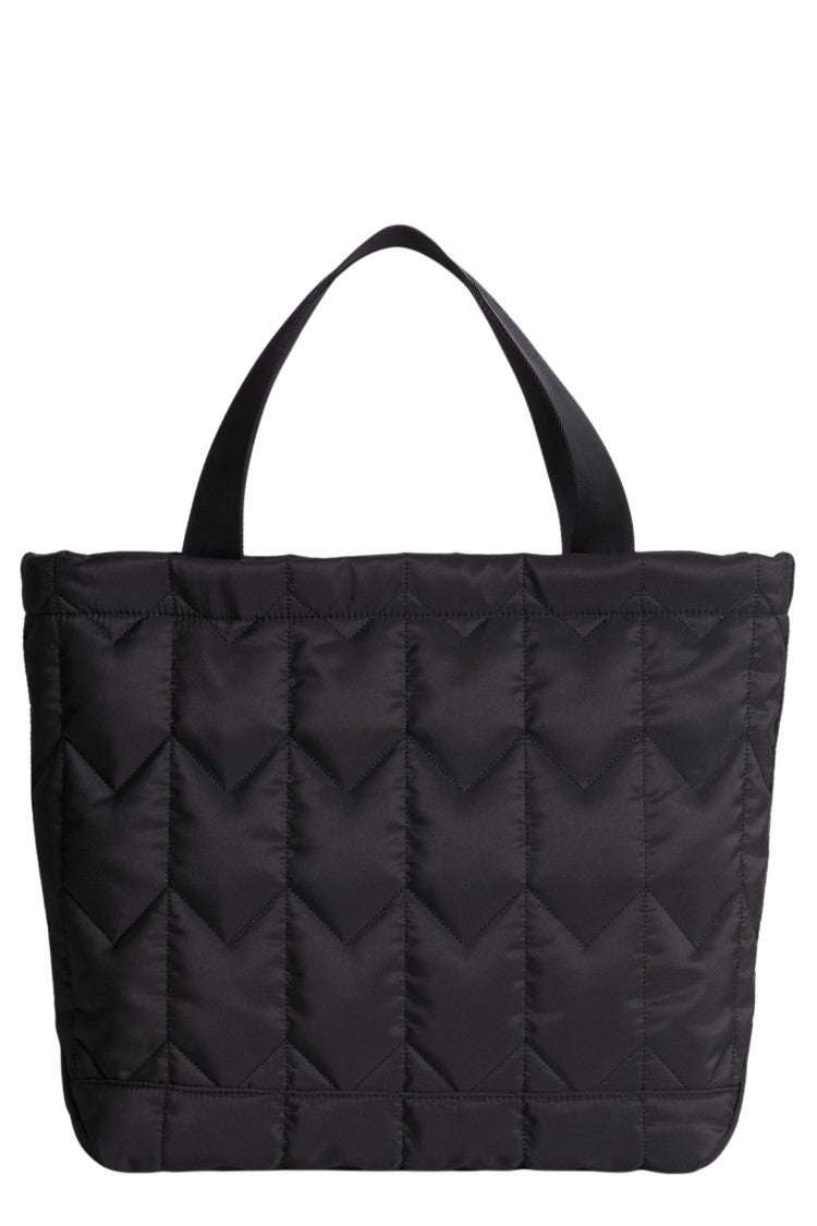 Maison Kitsuné Chevron Quilted Large Tote With Dual Handles And Zip Closure
